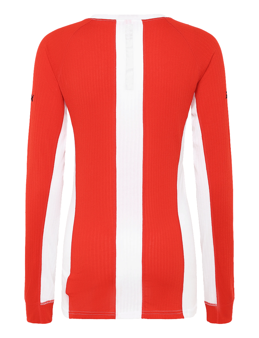 Swix - Roadline RaceX Long Sleeve W - funktionsunterwäsche - oberteile - 00035-bright white/fiery red - 1