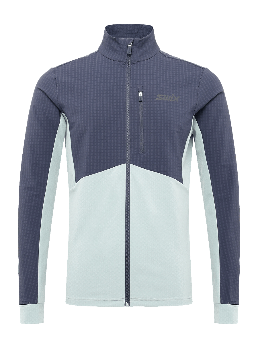 Swix - Pace Hybrid Full Zip Midlayer M - kampsunid ja vahekihid - 75114-dark navy/fog - 0
