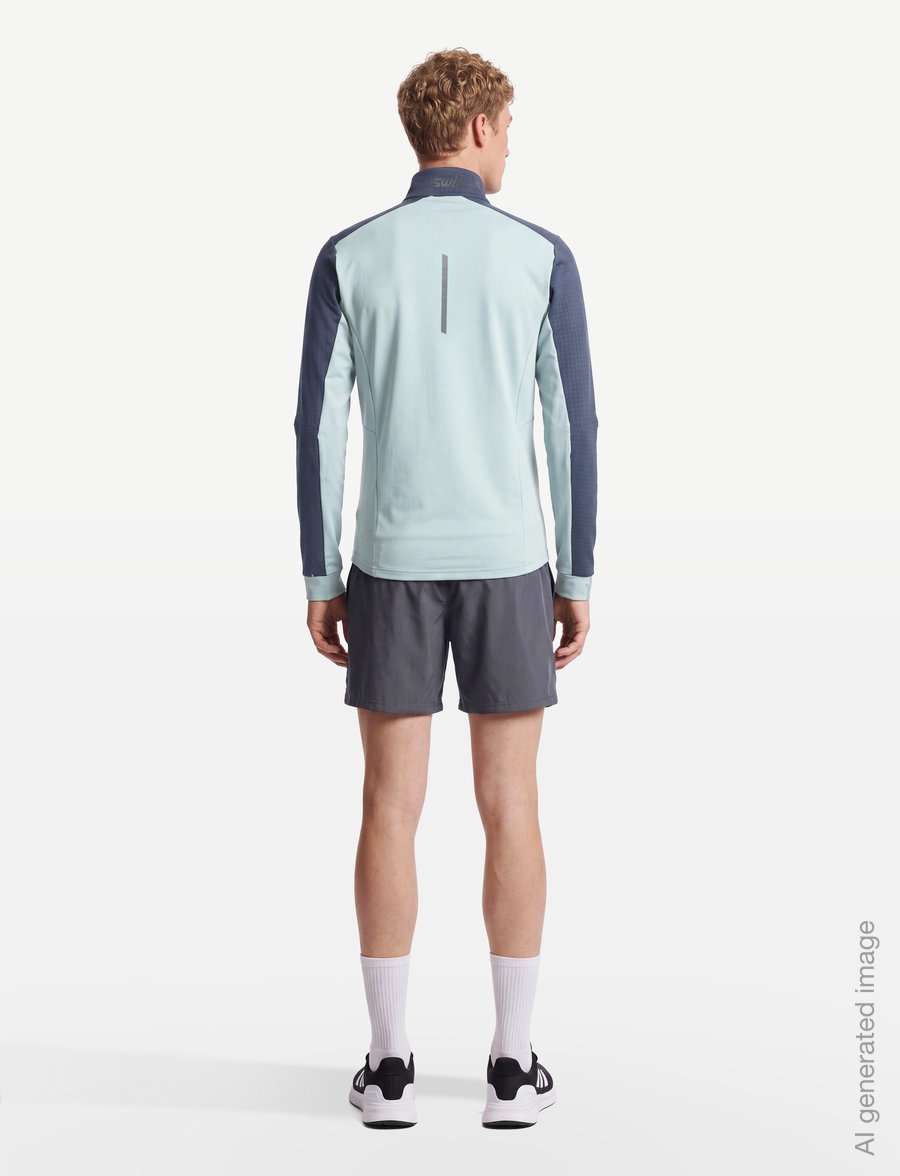 Swix - Pace Hybrid Full Zip Midlayer M - kampsunid ja vahekihid - 75114-dark navy/fog - 4