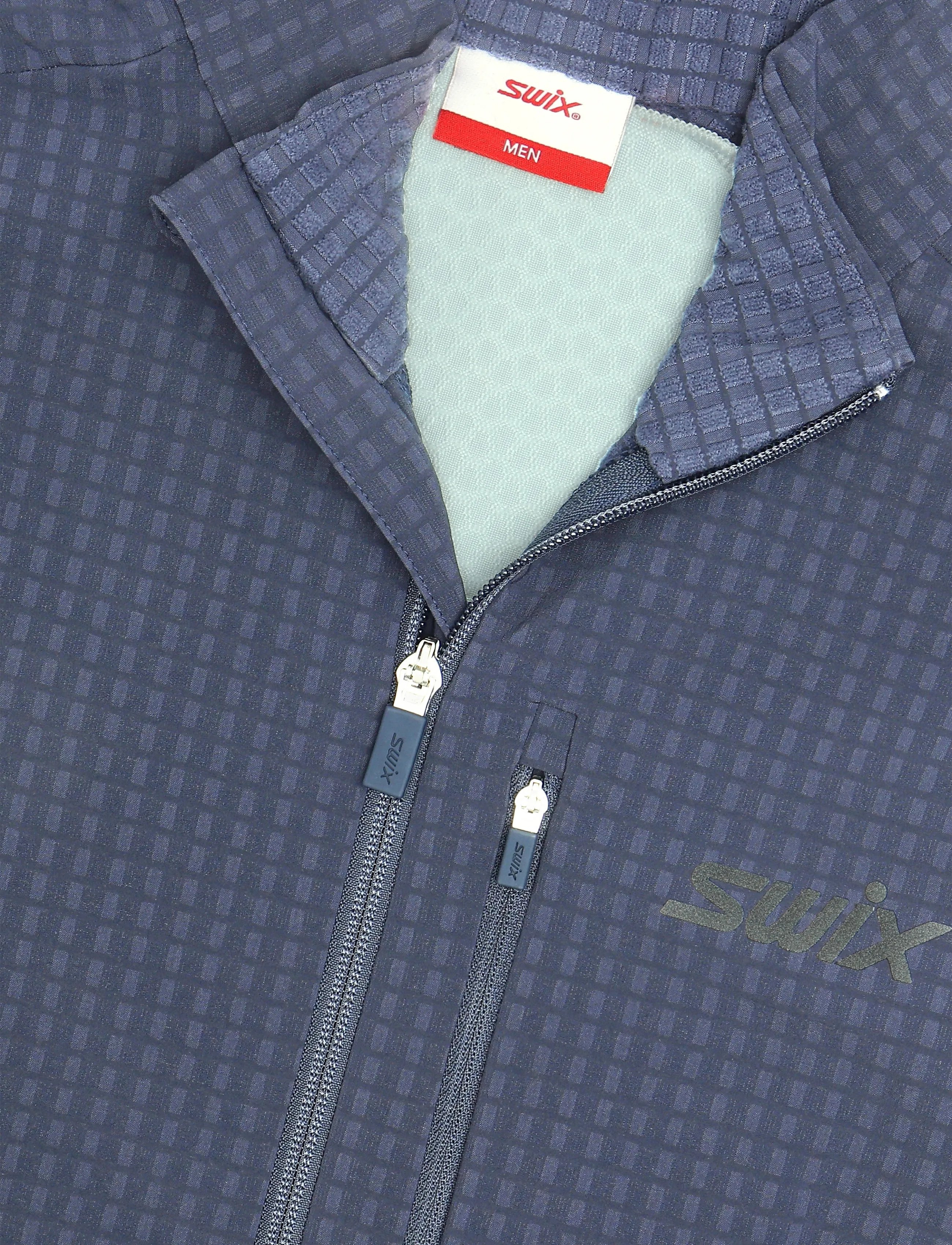 Swix - Pace Hybrid Full Zip Midlayer M - kampsunid ja vahekihid - 75114-dark navy/fog - 2
