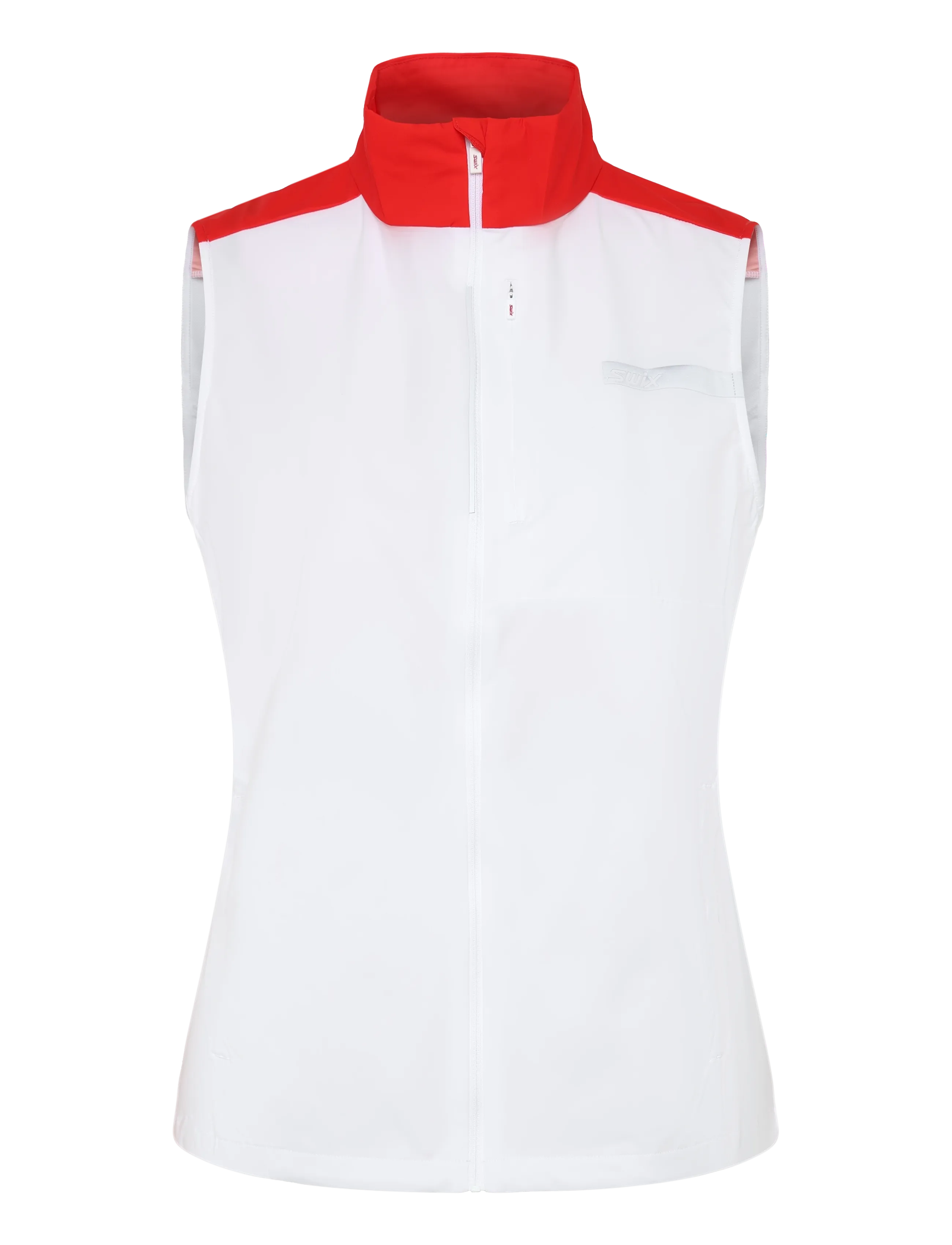 Swix Roadline Wind Vest W - Alles anzeigen - 00035-BRIGHT WHITE/FIERY RED / white