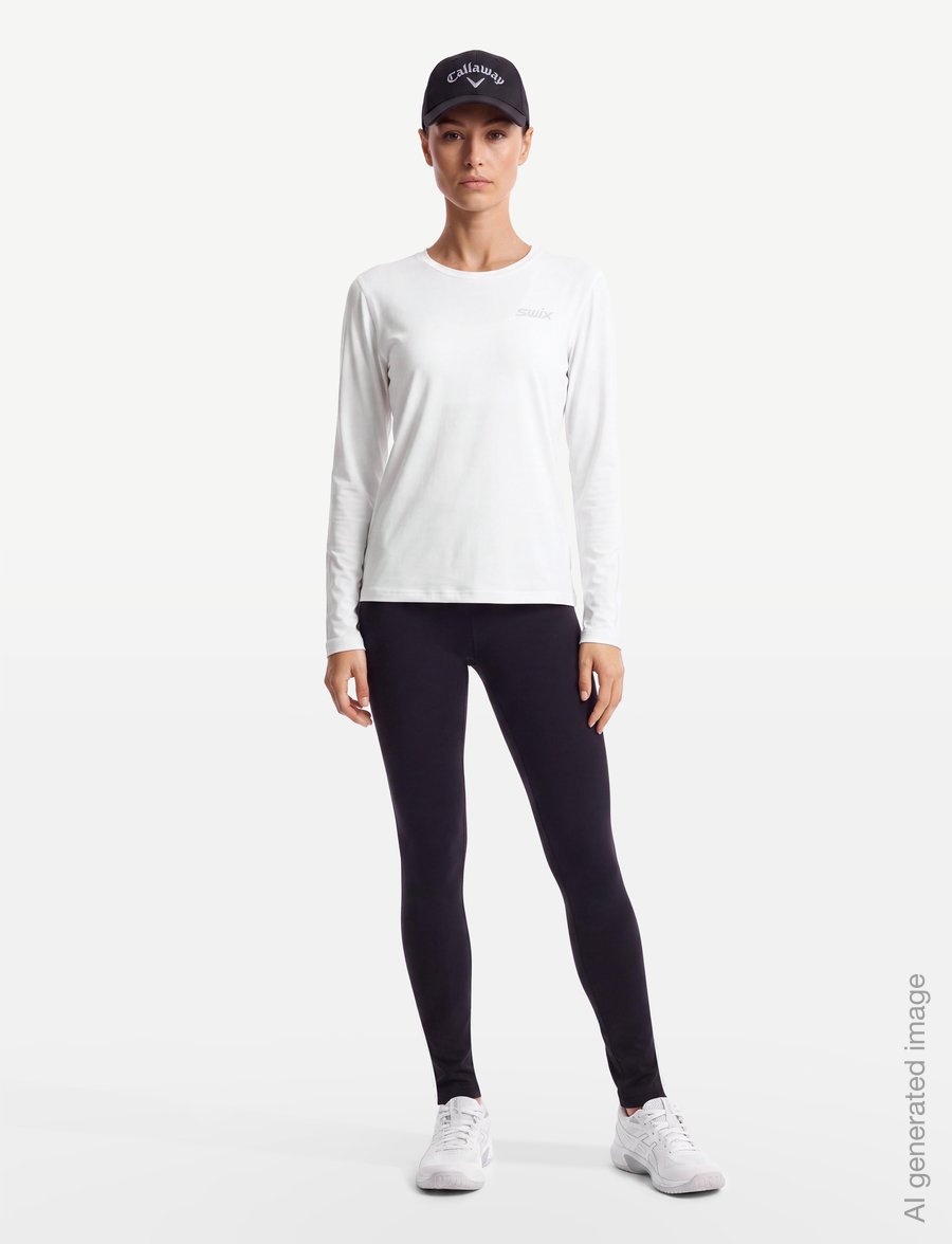 Swix - Pace NTS Long Sleeve Baselayer Top W - baselayer overdele - 00000-bright white - 0