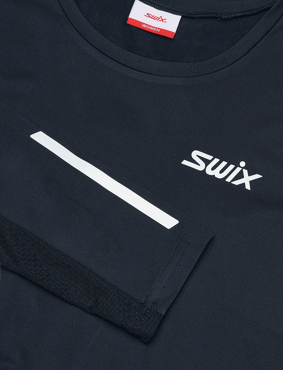 Swix - Pace NTS Long Sleeve Baselayer Top W - funktionsunterwäsche - oberteile - 75100-dark navy - 2