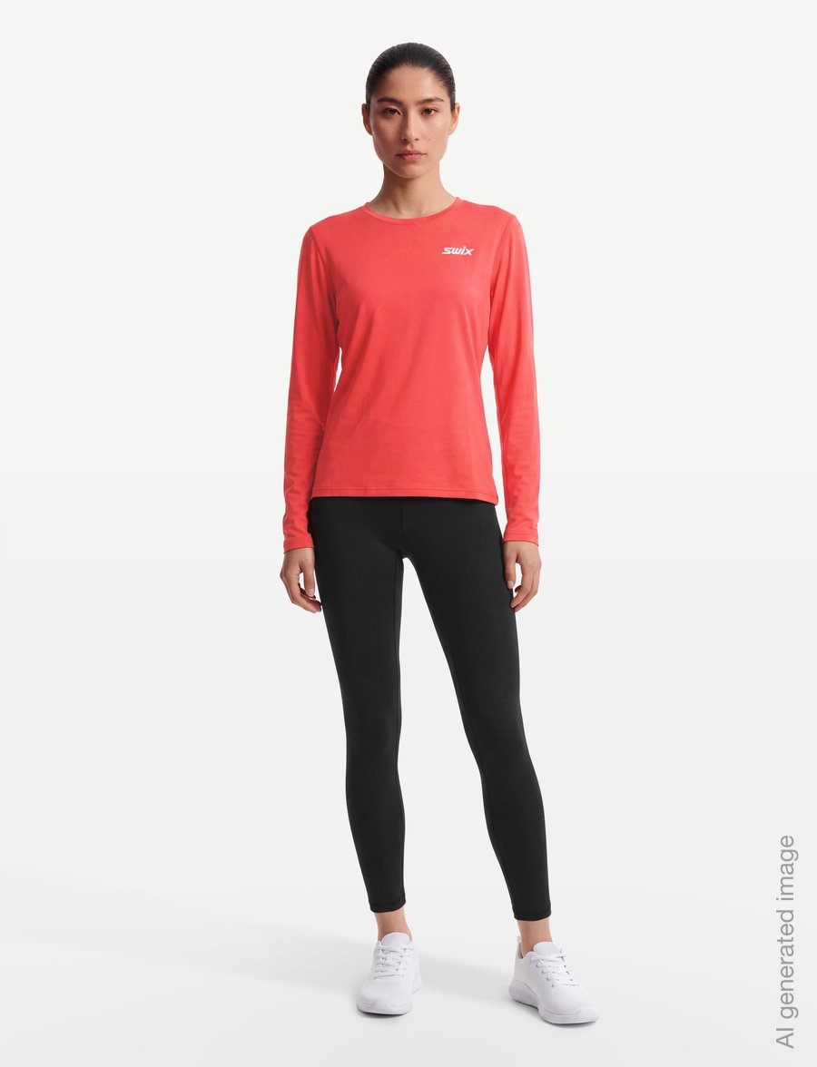 Swix - Pace NTS Long Sleeve Baselayer Top W - funktionsunterwäsche - oberteile - 91002-cayenne - 0