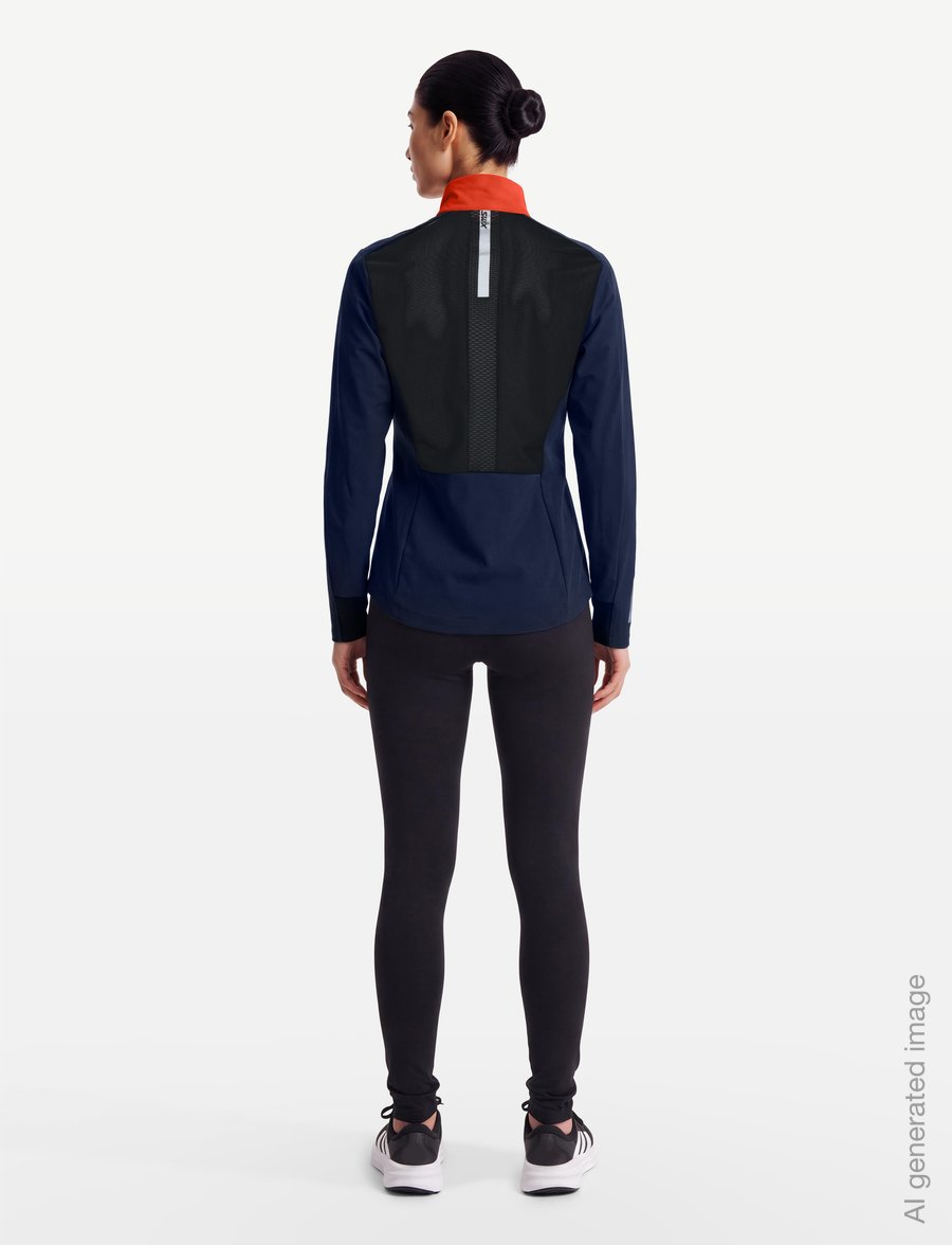 Swix - Roadline Wind Jacket W - sportsjakker - 99980-fiery red/lake blue - 4