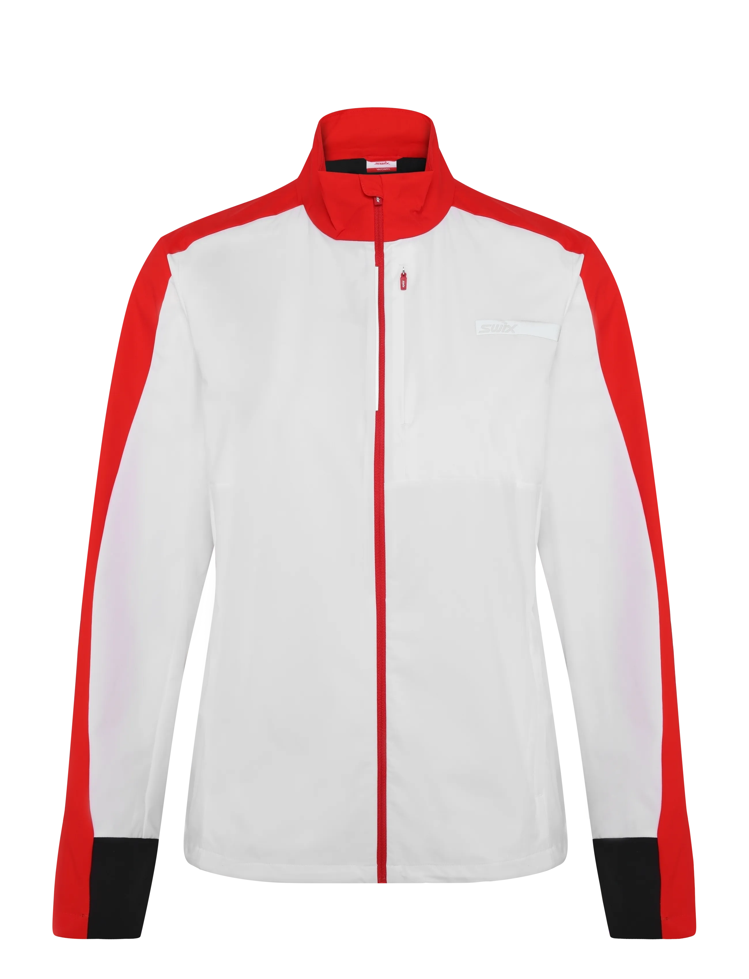 Swix Roadline Wind Jacket W - Alles anzeigen - 00035-BRIGHT WHITE/FIERY RED / white