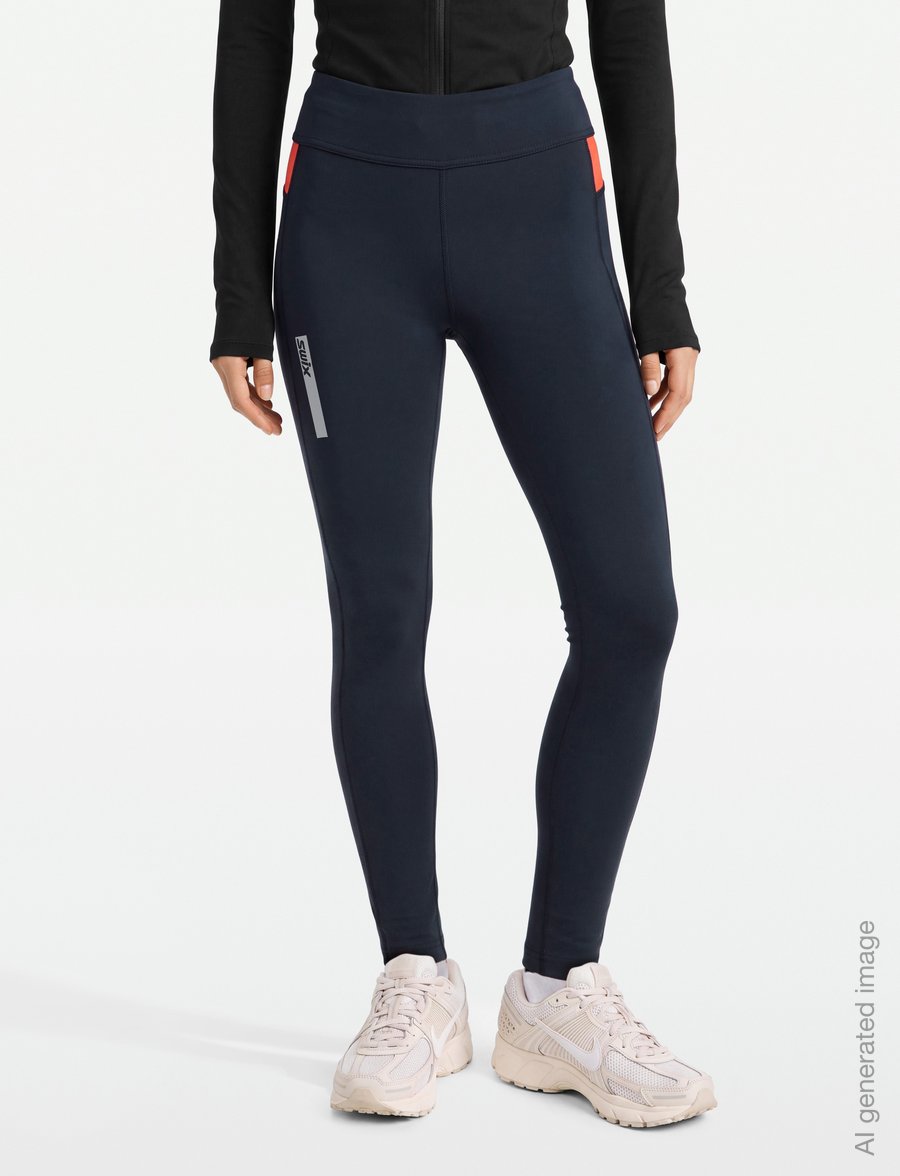 Swix - Roadline Tights W / Roadline Tights W - tamprės bėgimui - 75100-dark navy - 3