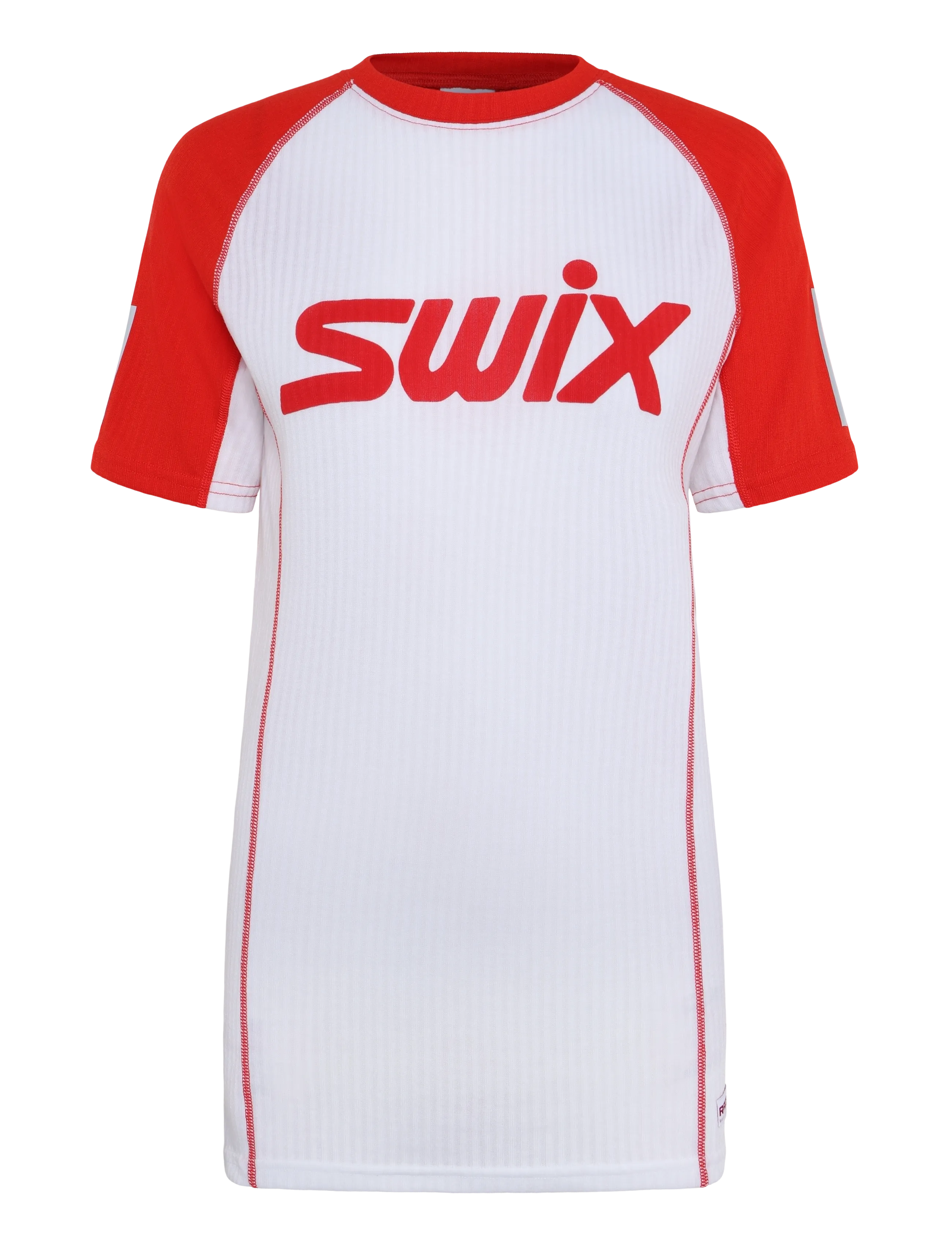 Swix Roadline RaceX Short Sleeve W - Baselayer - 00035-BRIGHT WHITE/FIERY RED / white