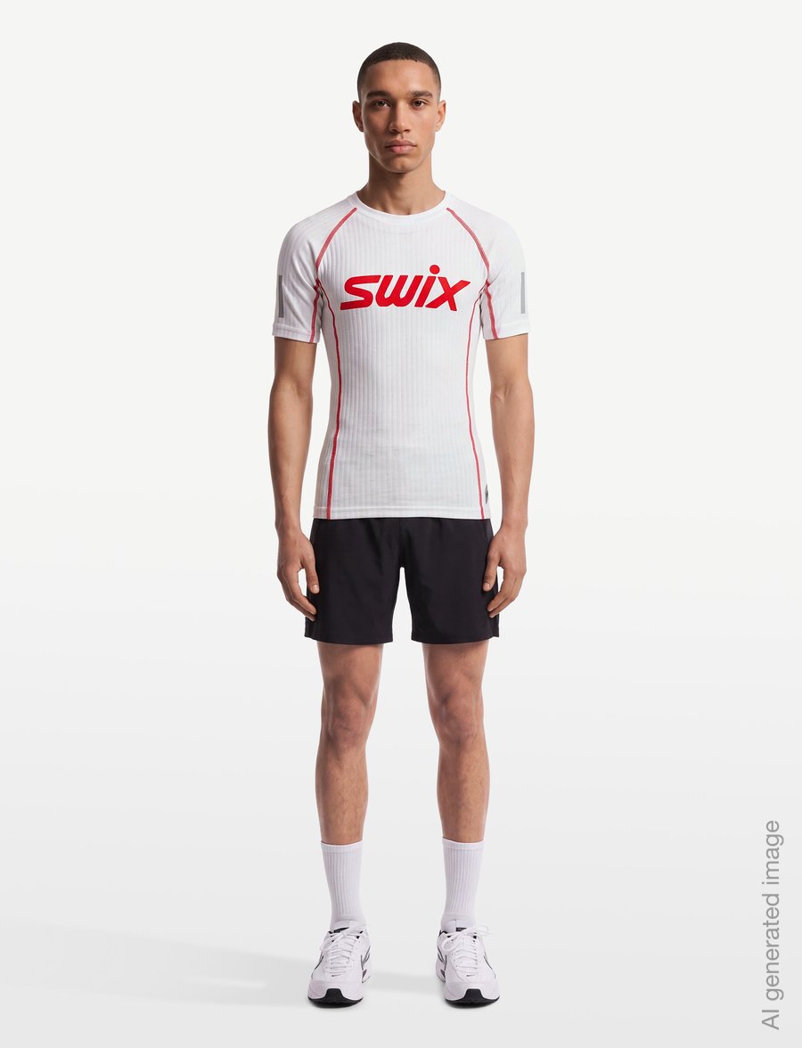 Swix - Roadline RaceX Short Sleeve Jr - kurzärmelige - 00000-bright white - 0