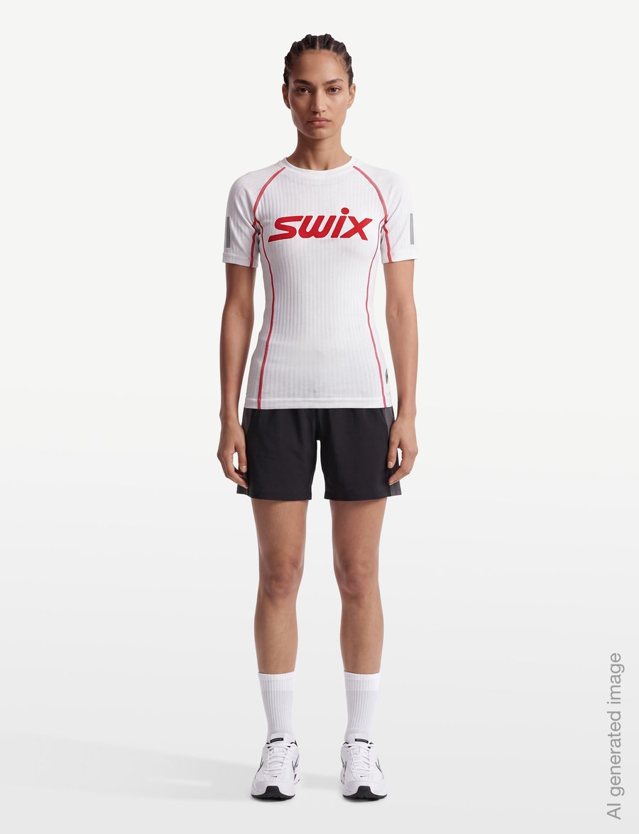 Swix - Roadline RaceX Short Sleeve Jr - kurzärmelige - 00000-bright white - 4