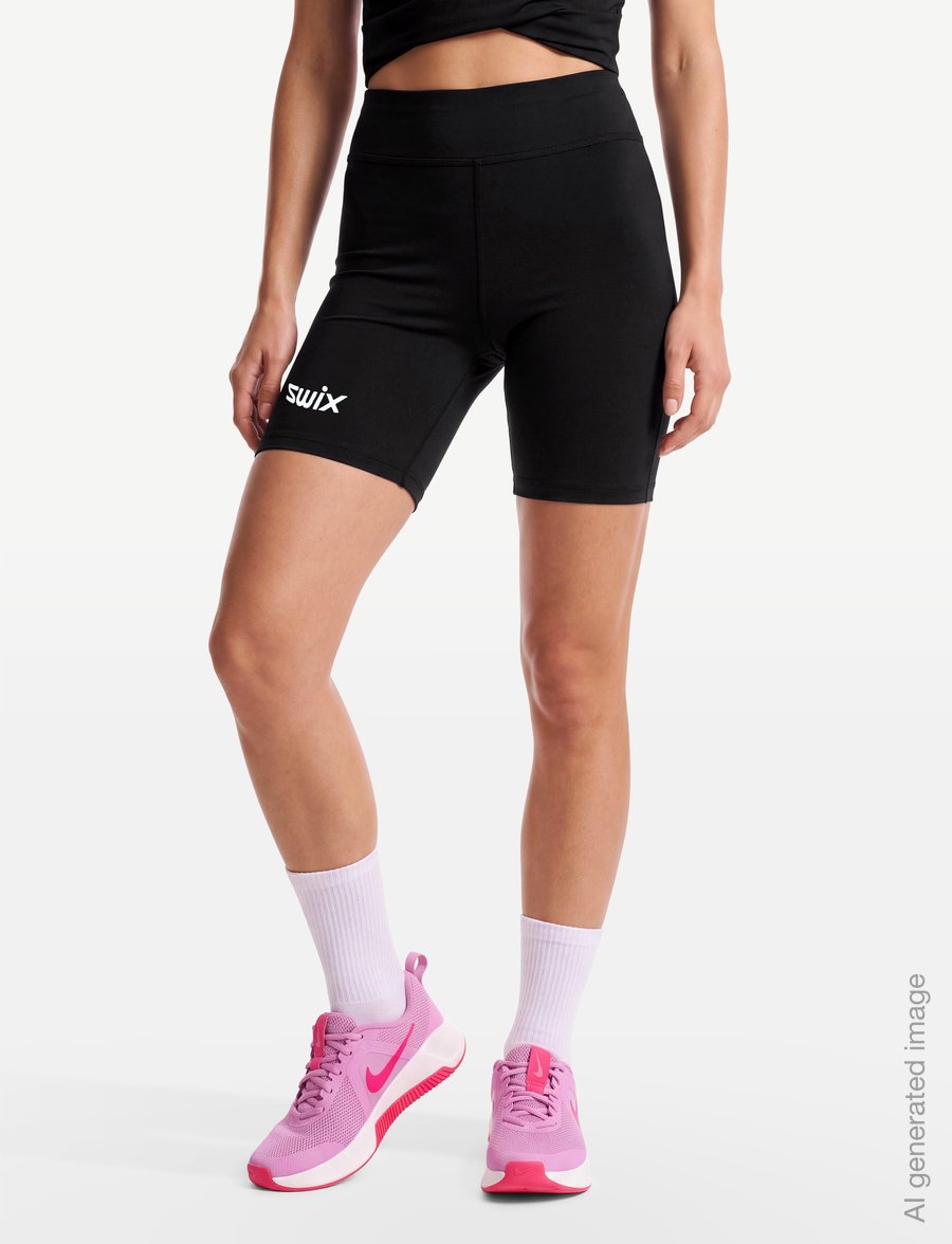 Swix - Pace High Waist Half Tights W - løbeshorts - 10000-black - 3