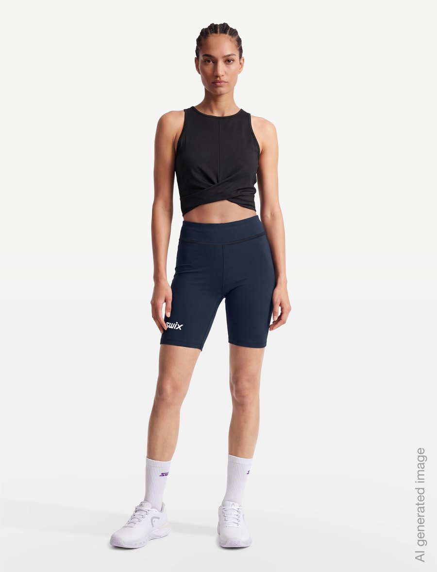 Swix - Pace High Waist Half Tights W - lühikesed jooksupüksid - 75100-dark navy - 0