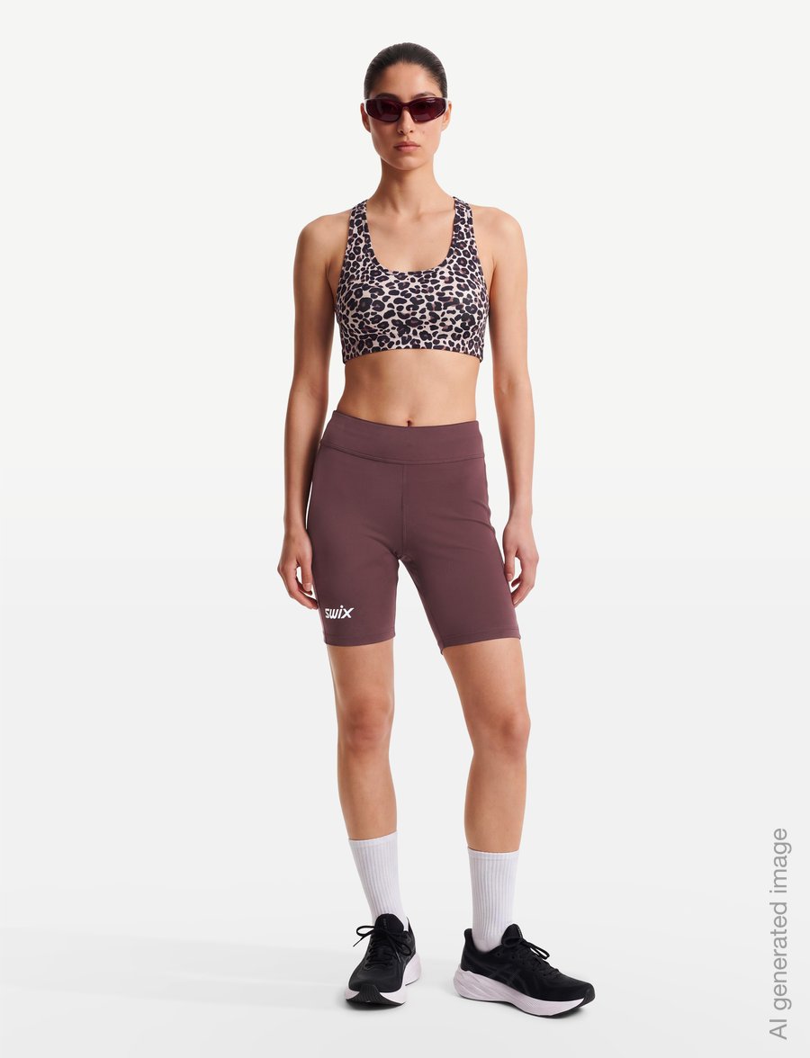 Swix - Pace High Waist Half Tights W - laufshorts - 80954-plum - 0