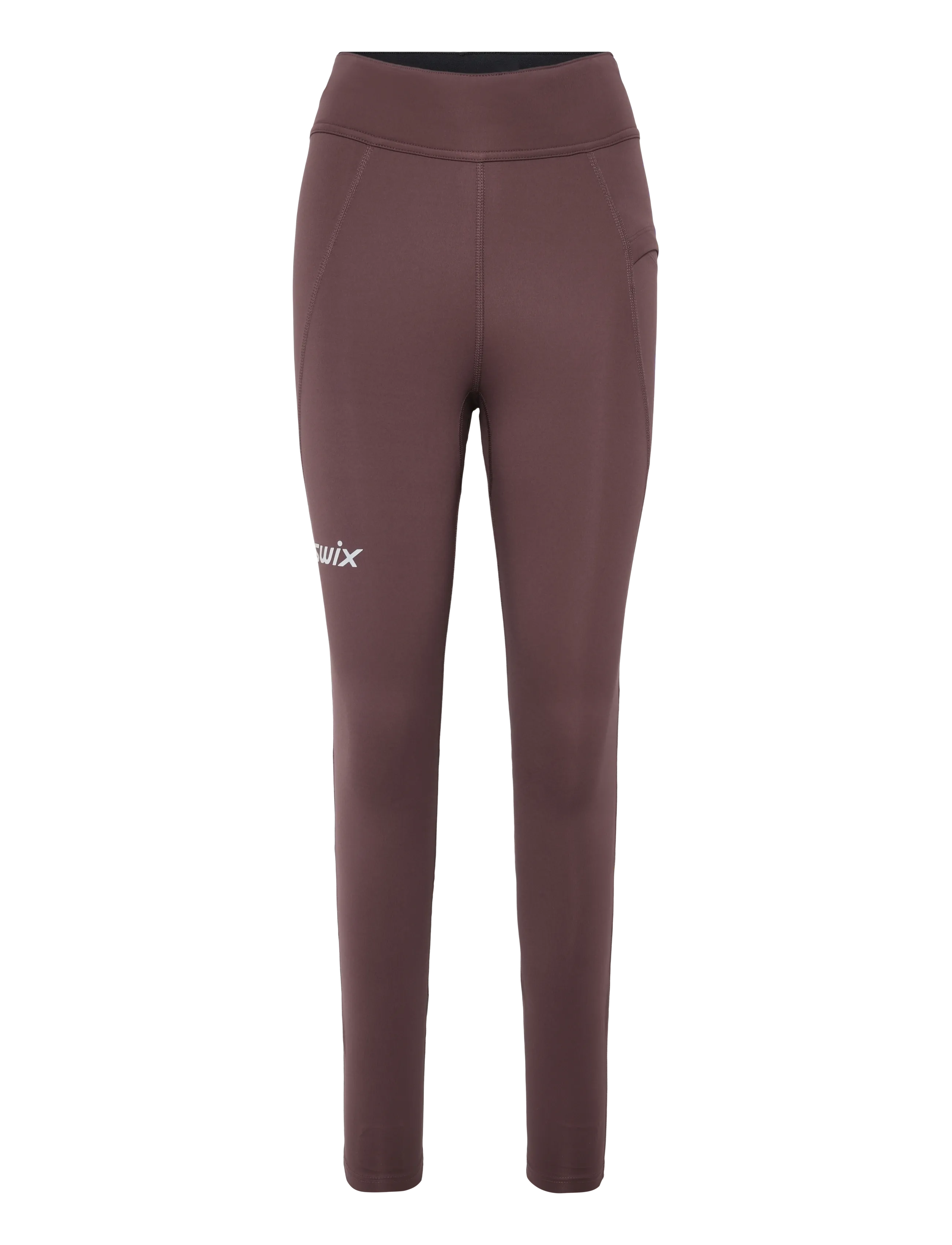 Swix Pace High Waist Tights W - Running tights - 80954-PLUM / burgundy