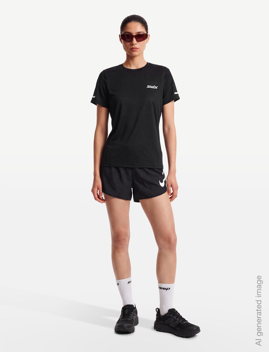 Swix - Pace Short Sleeve W - t-shirts - 10000-black - 0