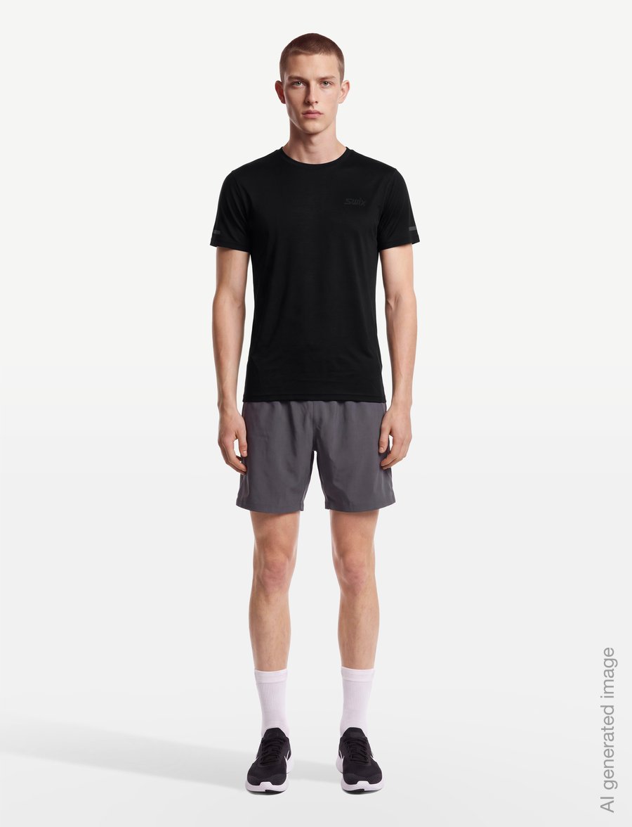 Swix - Pace Short Sleeve M - marškinėliai - 10000-black - 0