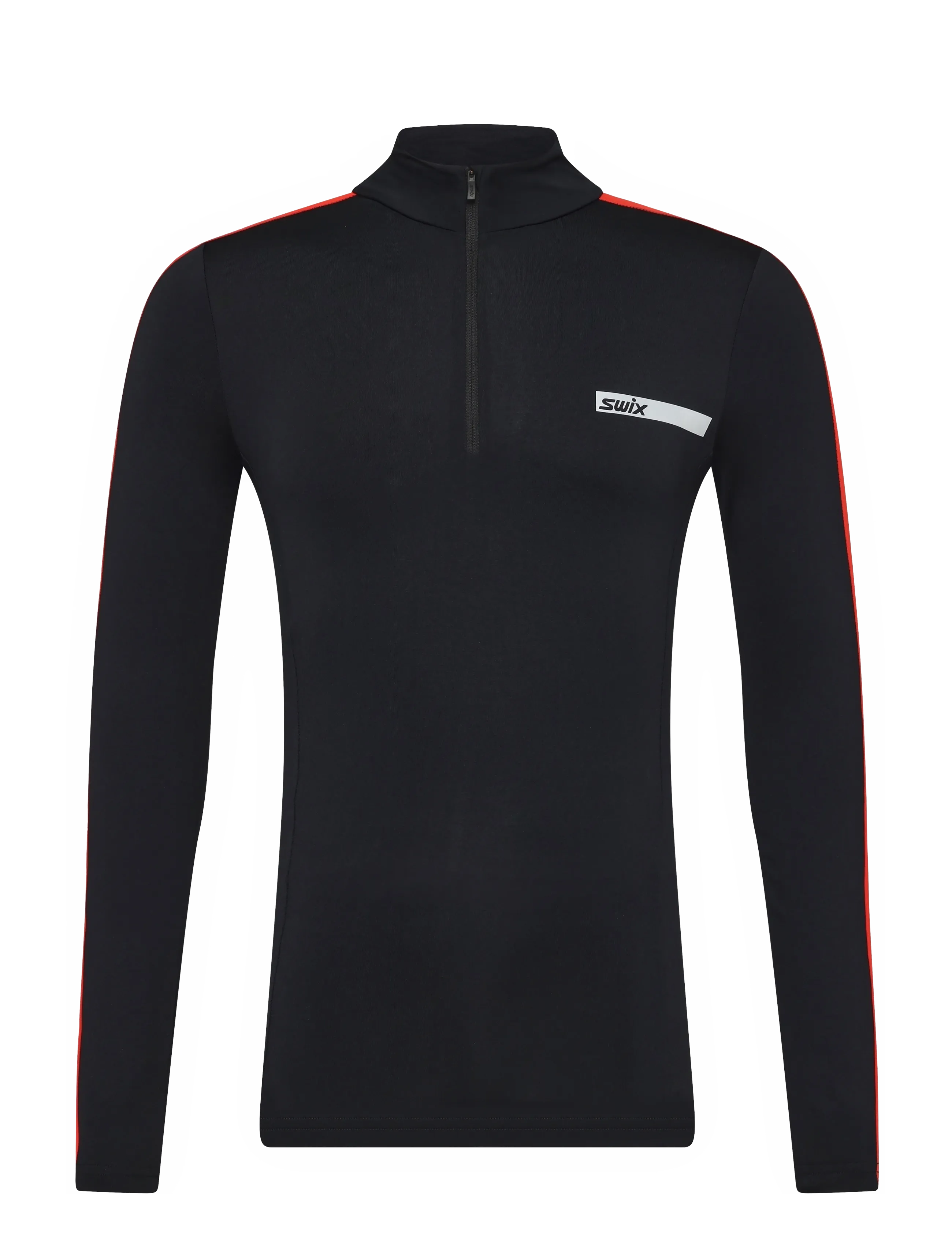 Swix Roadline NTS Half Zip Baselayer Top M - NRR - No Rules Running - 10070-BLACK/FIERY RED / black