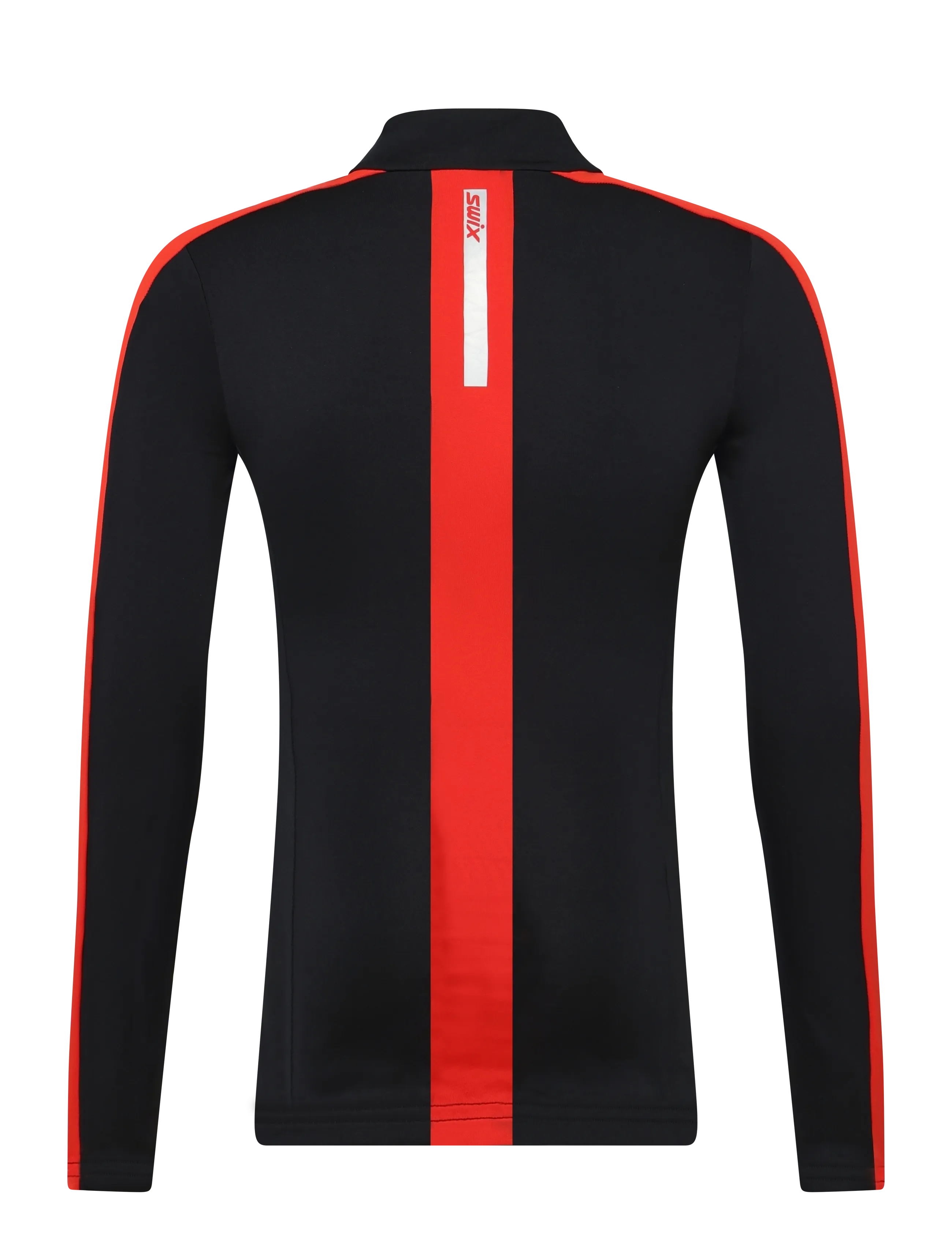 Swix - Roadline NTS Half Zip Baselayer Top M - baselayer overdele - 10070-black/fiery red - 1