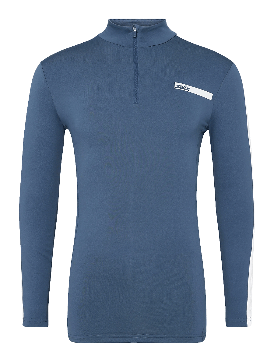 Swix - Roadline NTS Half Zip Baselayer Top W - funktionsunterwäsche - oberteile - 75401-lake blue/bright white - 0