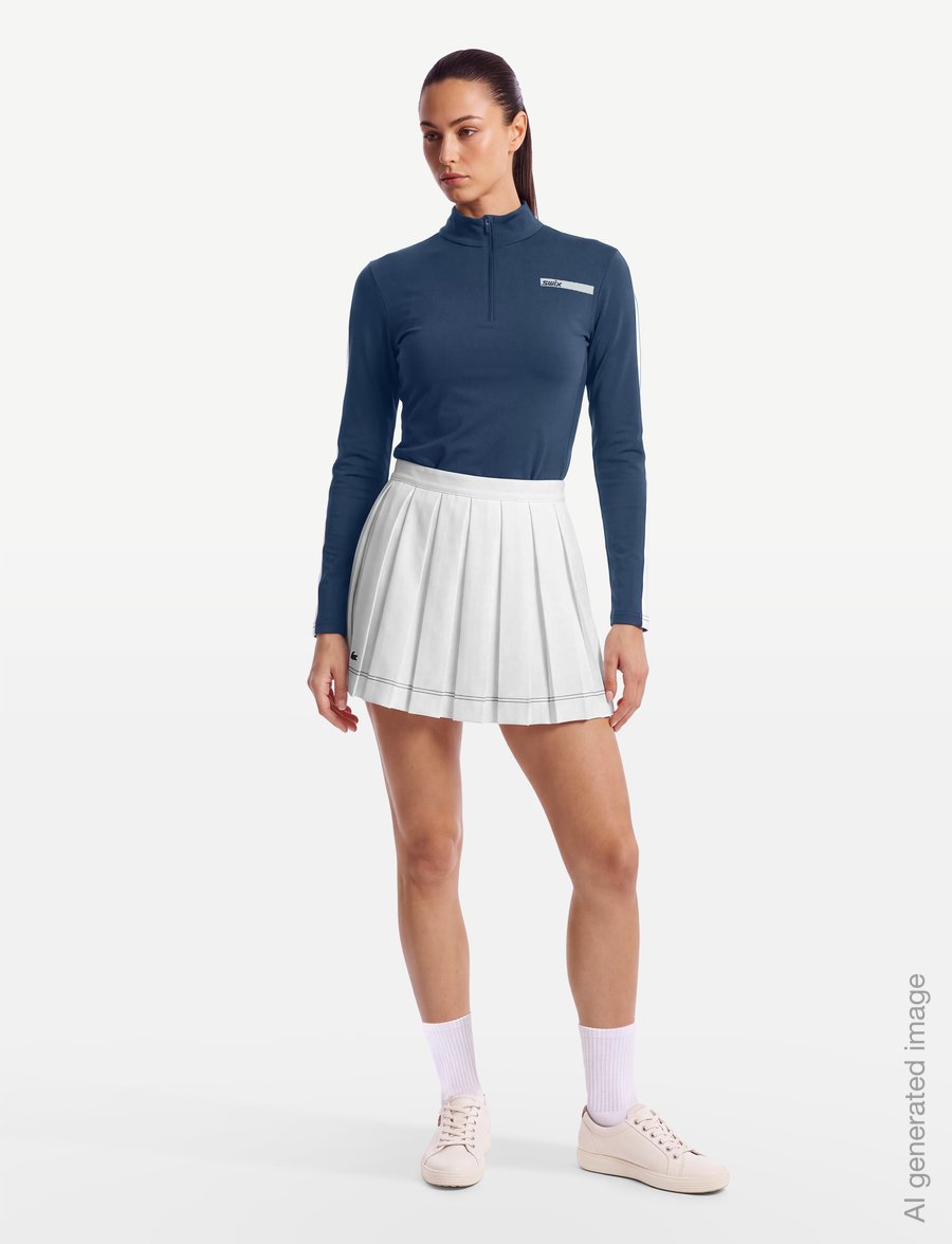 Swix - Roadline NTS Half Zip Baselayer Top W - baselayer overdele - 75401-lake blue/bright white - 0