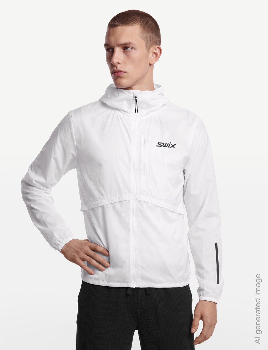 Swix - Pace Wind Light Hooded Jacket M - friluftsjakker - 00000-bright white - 3