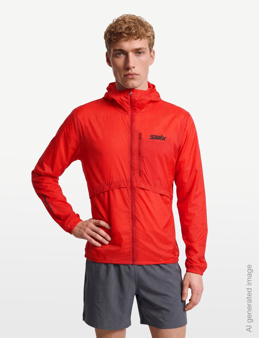 Swix - Pace Wind Light Hooded Jacket M - välijoped - 99903-lava - 3