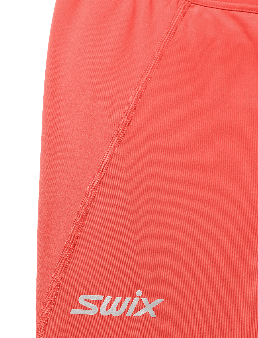 Swix - Pace High Waist Cropped Tights W - lauftights - 91002-cayenne - 2