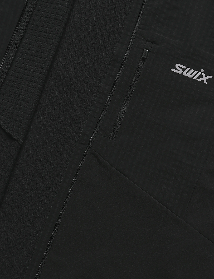 Swix - Pace Hybrid Full Zip Midlayer W - trainingsjacken - 10000-black - 4
