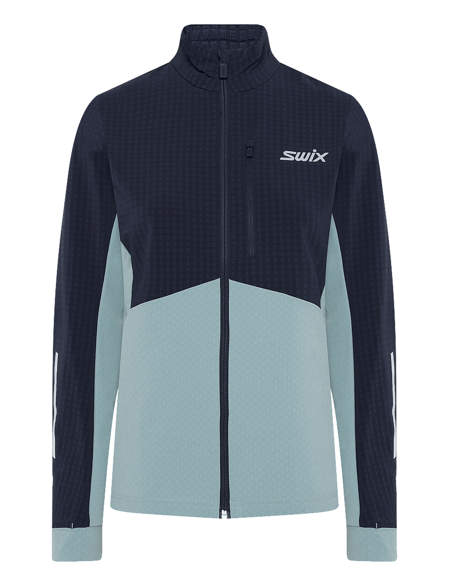 Swix - Pace Hybrid Full Zip Midlayer W - 75114-dark navy/fog - 0
