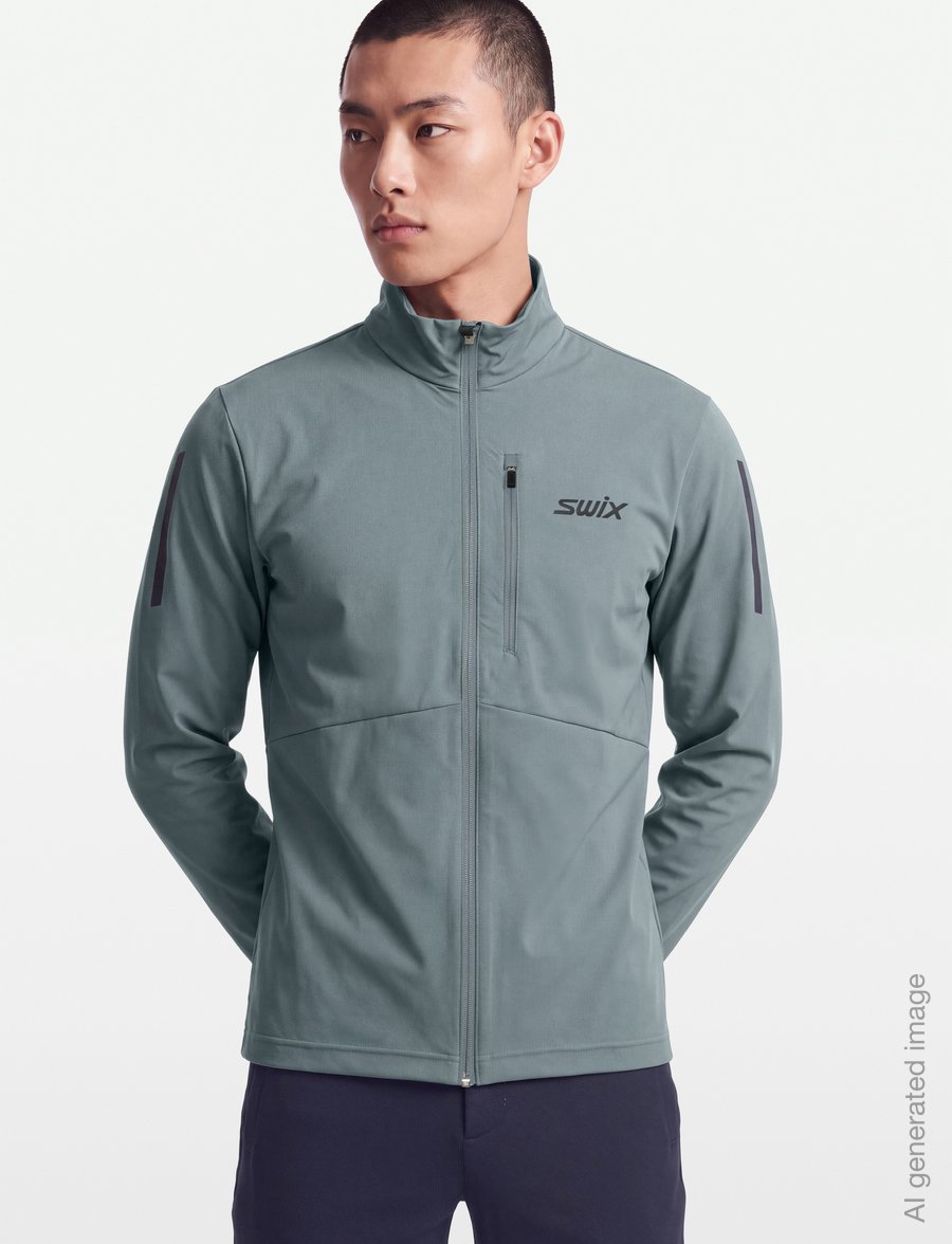 Swix - Pace Wind Jacket M - kurtki outdoorowe - 71602-dark fog - 3