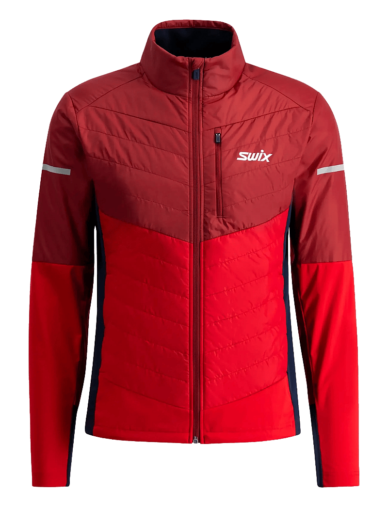Swix - Nordic Warm Hybrid Jacket M - skidjackor - 94306-rhubarb red/swix red - 1