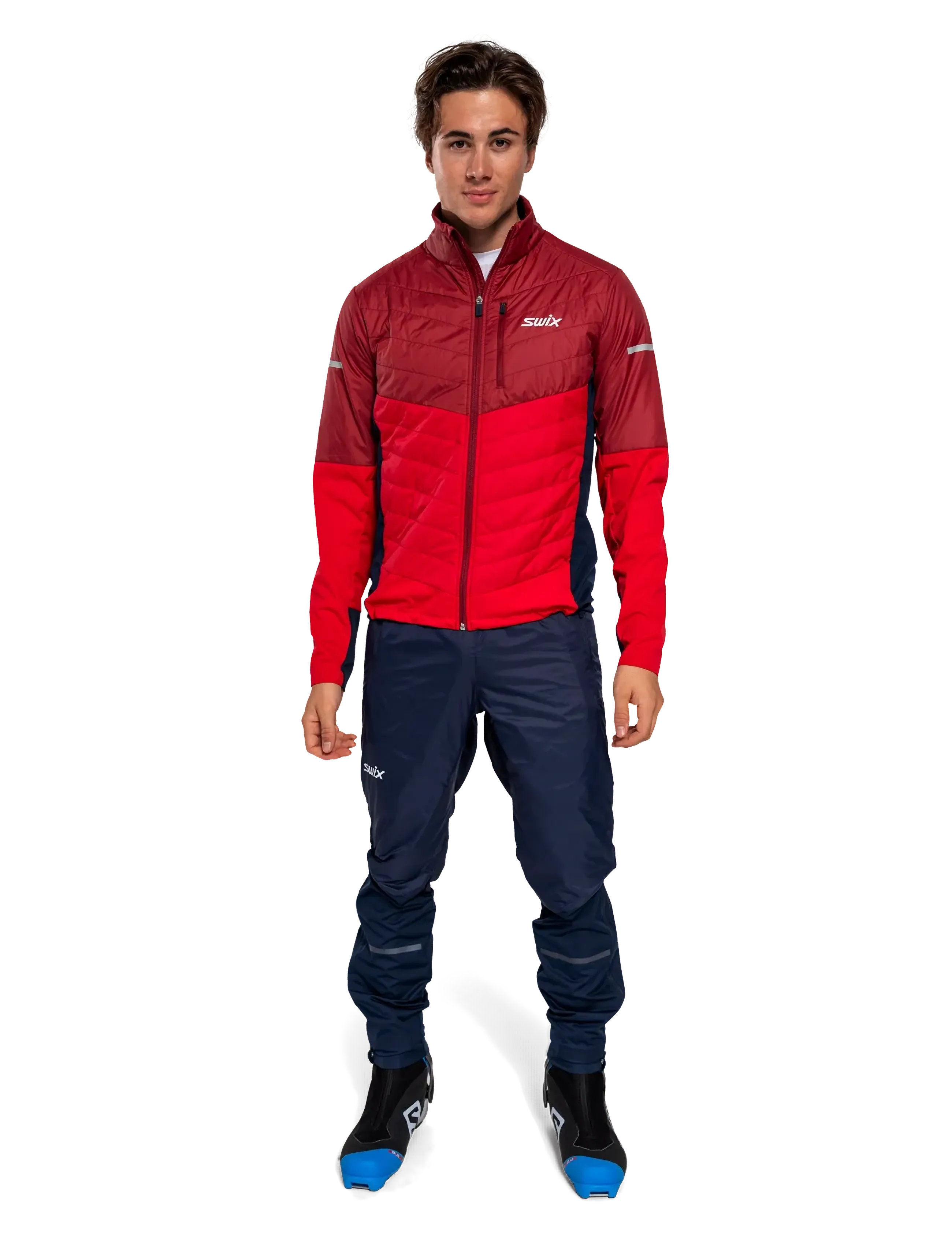 Swix Nordic Warm Hybrid Jacket M, Mænd, Varm Nordisk Hybrid Jakke, Rød, Str: S