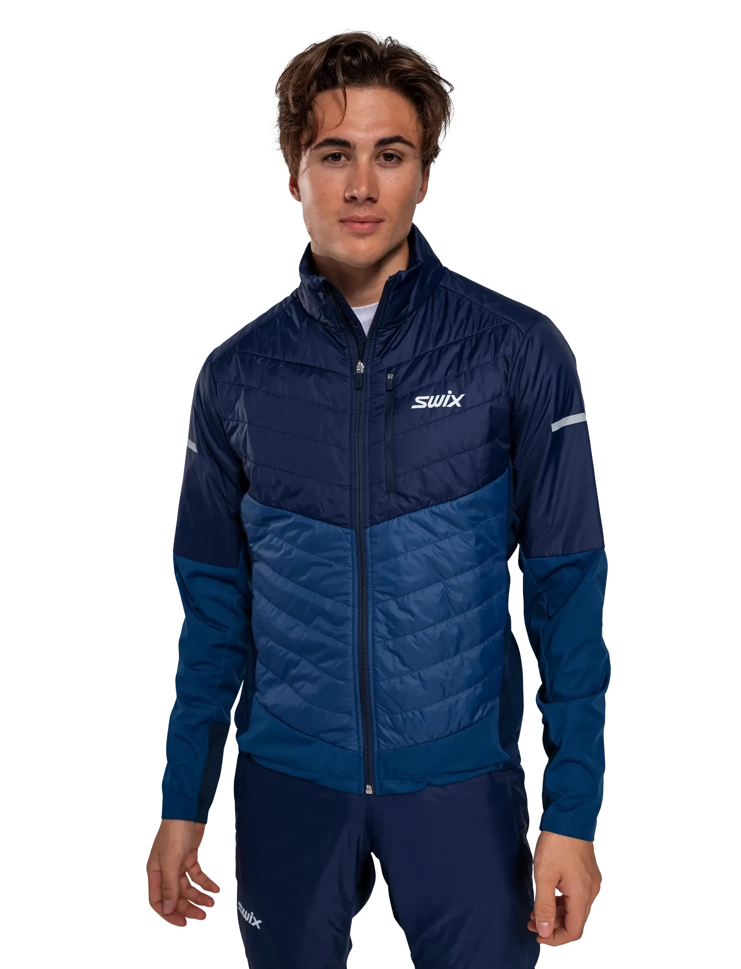 Swix Nordic Warm Hybrid Jacket M, Mænd, Varm Nordisk Hybrid Jakke, Navy, Str: S