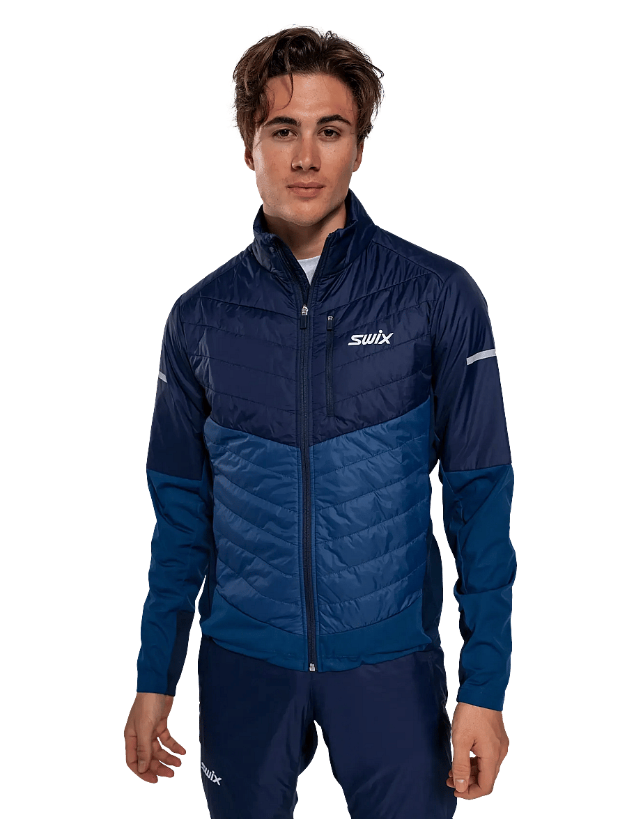 Swix - Nordic Warm Hybrid Jacket M - skijakker - 75404-lake blue/dark navy - 0