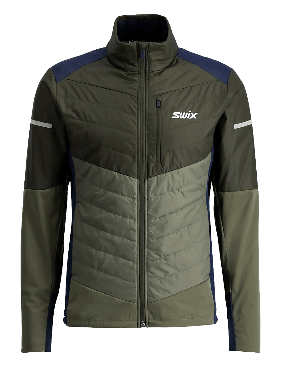 Swix - Nordic Warm Hybrid Jacket M - skijakker - 48101-olive/dark olive - 1