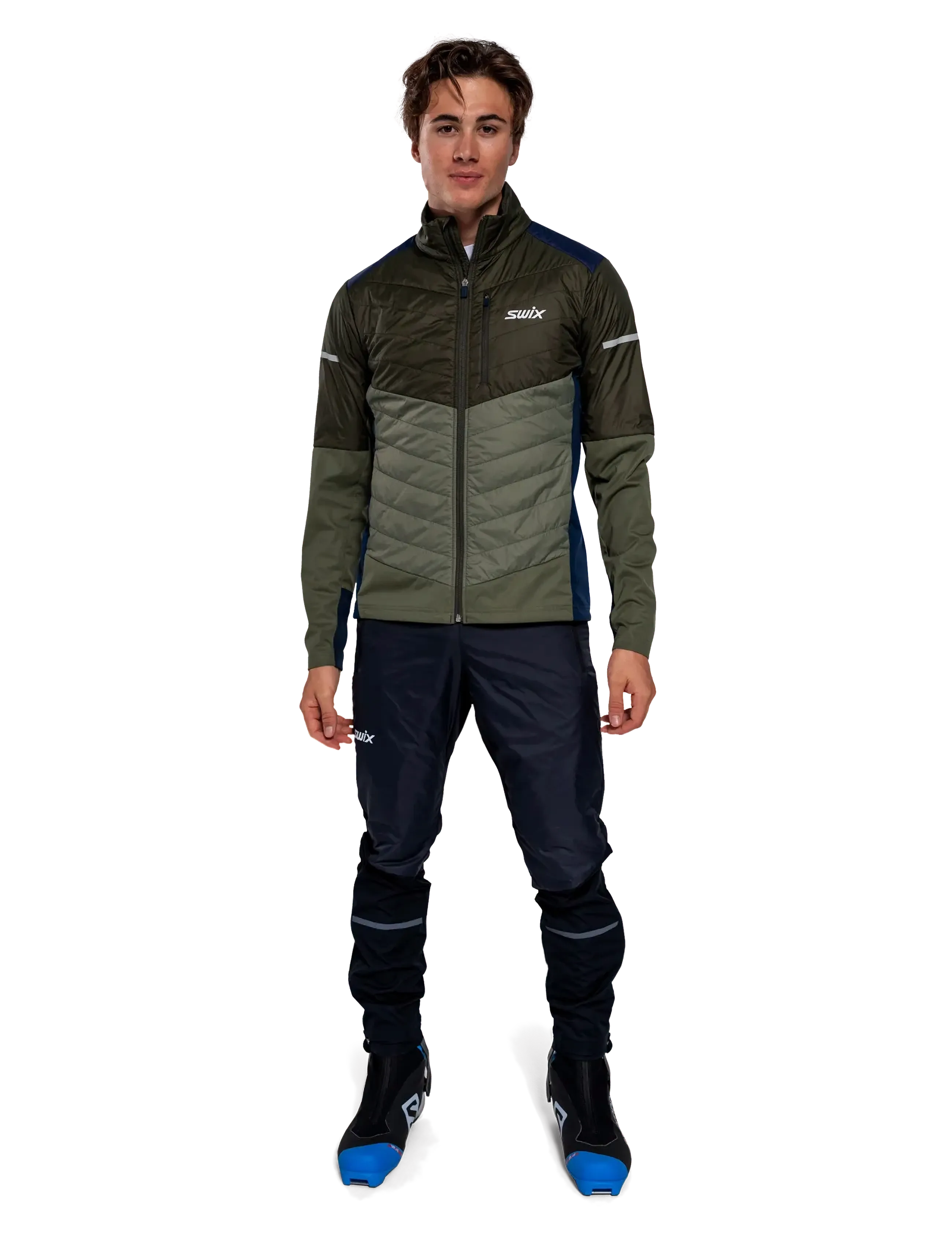 Swix Nordic Warm Hybrid Jacket M, Mænd, Varm Nordisk Hybrid Jakke, Kakigrøn, Str: S