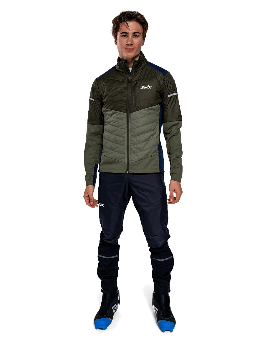 Swix - Nordic Warm Hybrid Jacket M - skijakker - 48101-olive/dark olive - 0