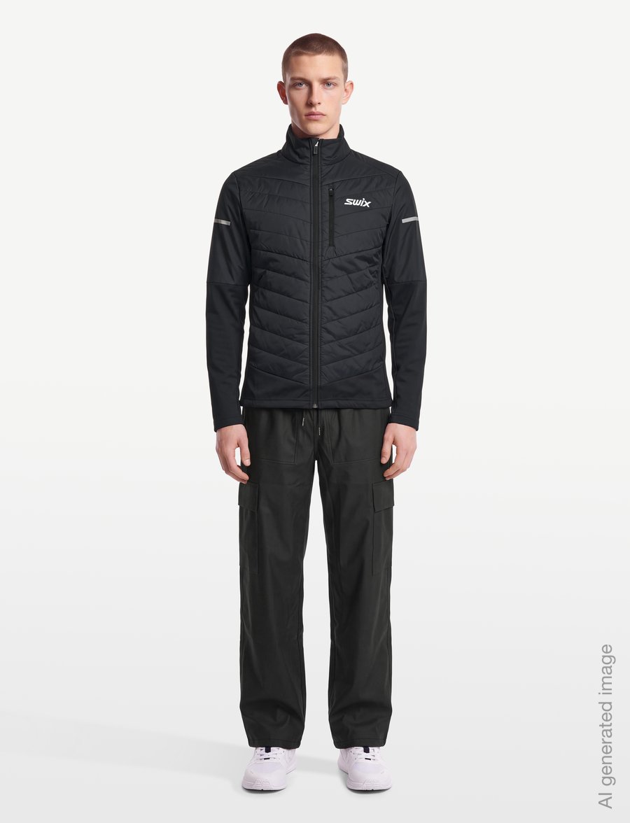 Swix - Nordic Warm Hybrid Jacket M - skijakker - 10120-jet black - 0