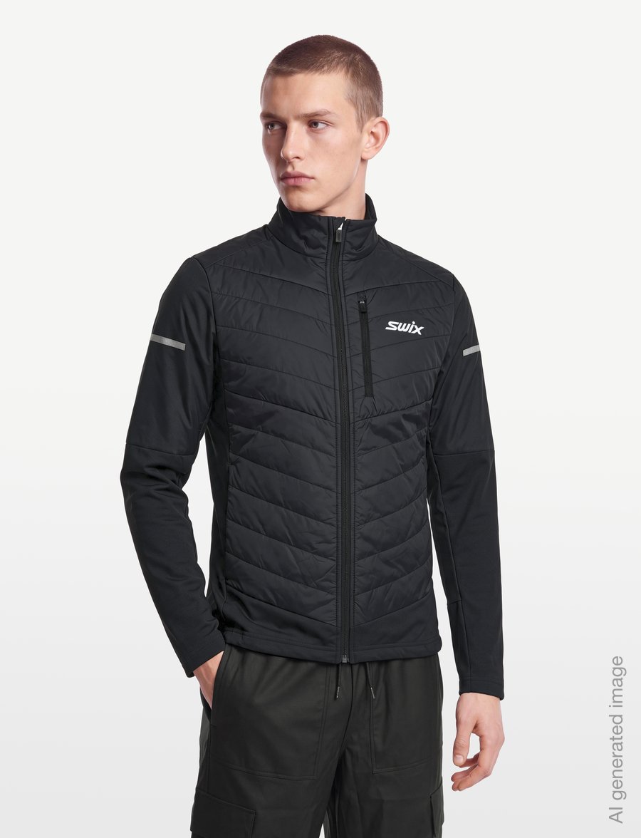 Swix - Nordic Warm Hybrid Jacket M - skijakker - 10120-jet black - 3