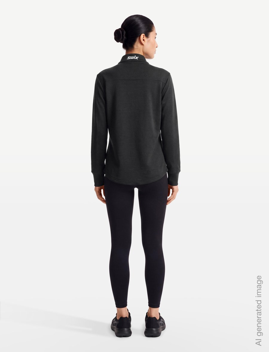 Swix - Nordic Midlayer W - långärmade tröjor - 10120-jet black - 4
