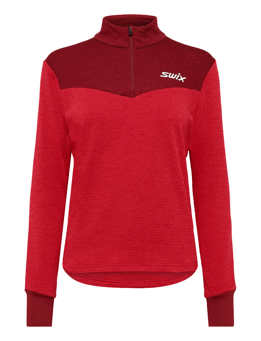 Swix - Nordic Midlayer W - langarmshirts - 99951-swix red/rhubarb red - 0