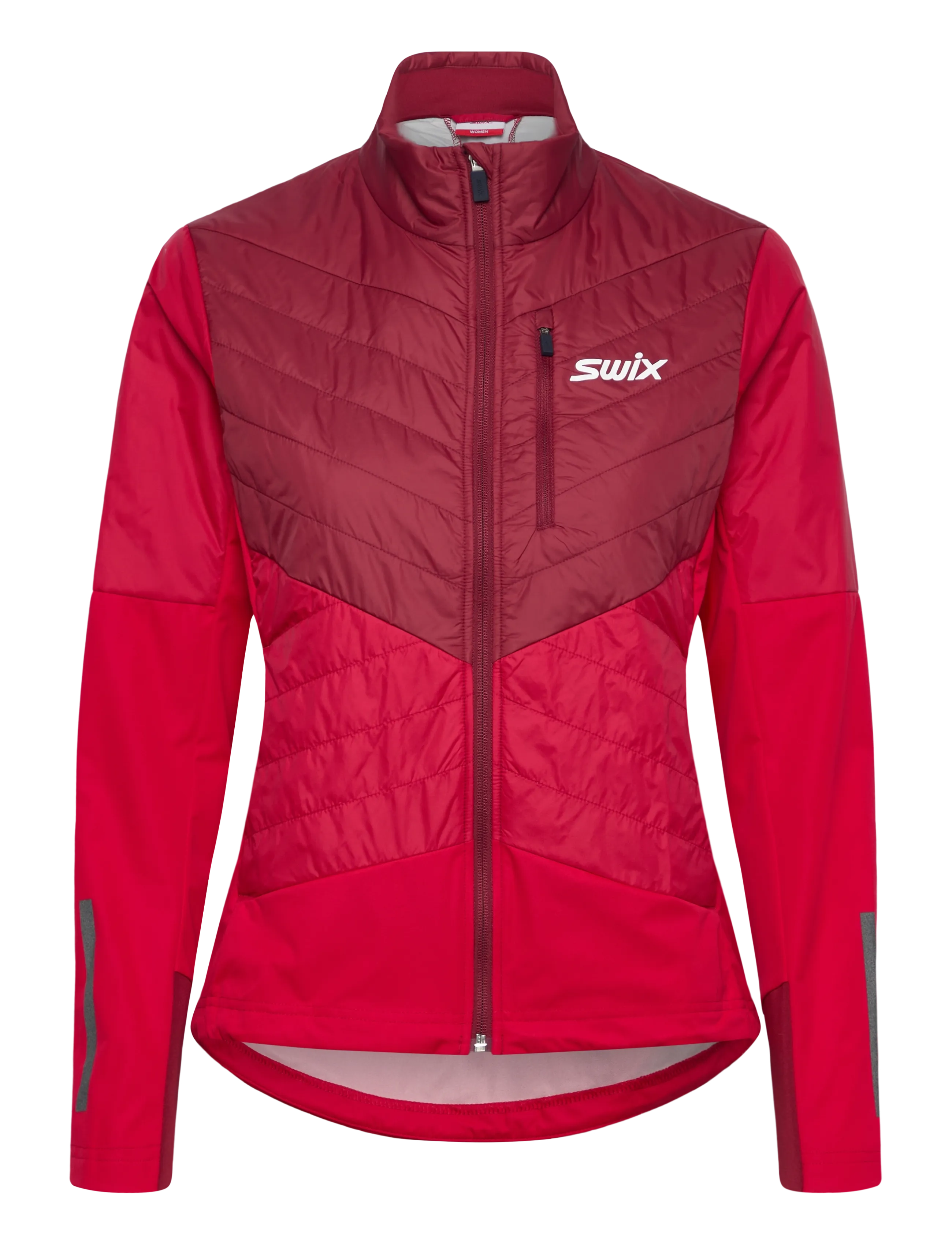 Swix Nordic Warm Hybrid Jacket W, Kvinder, Nordisk Hybrid Jakke, Rød, Str: S