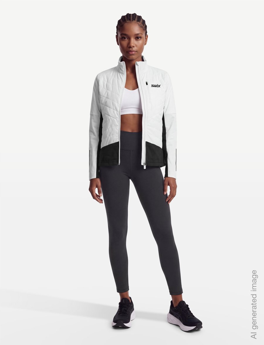 Swix - Nordic Warm Hybrid Jacket W - skitøj - 00000-bright white - 0