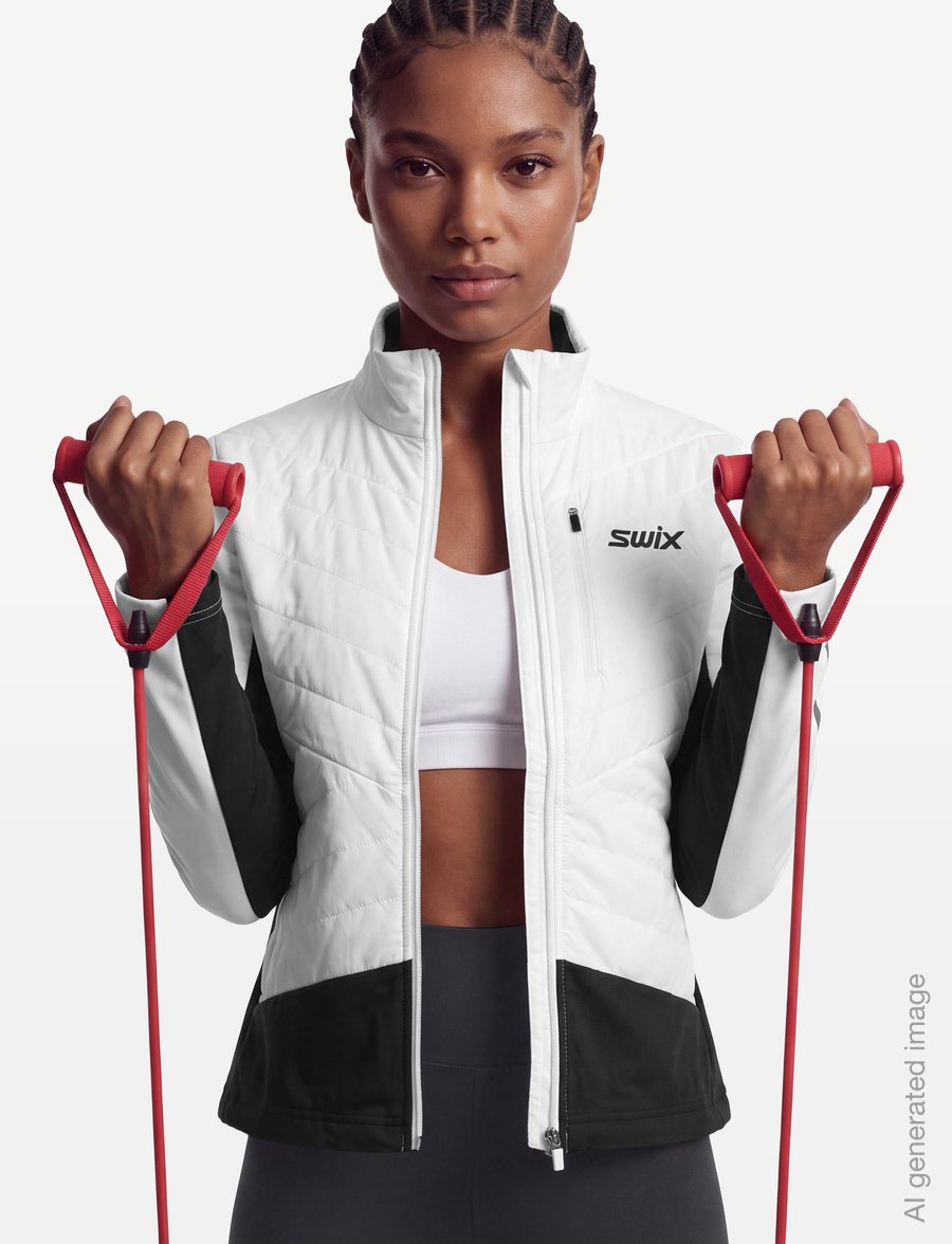 Swix - Nordic Warm Hybrid Jacket W - skitøj - 00000-bright white - 3