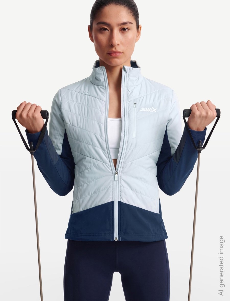 Swix - Nordic Warm Hybrid Jacket W - ski-kleidung - 71022-ballad blue - 3