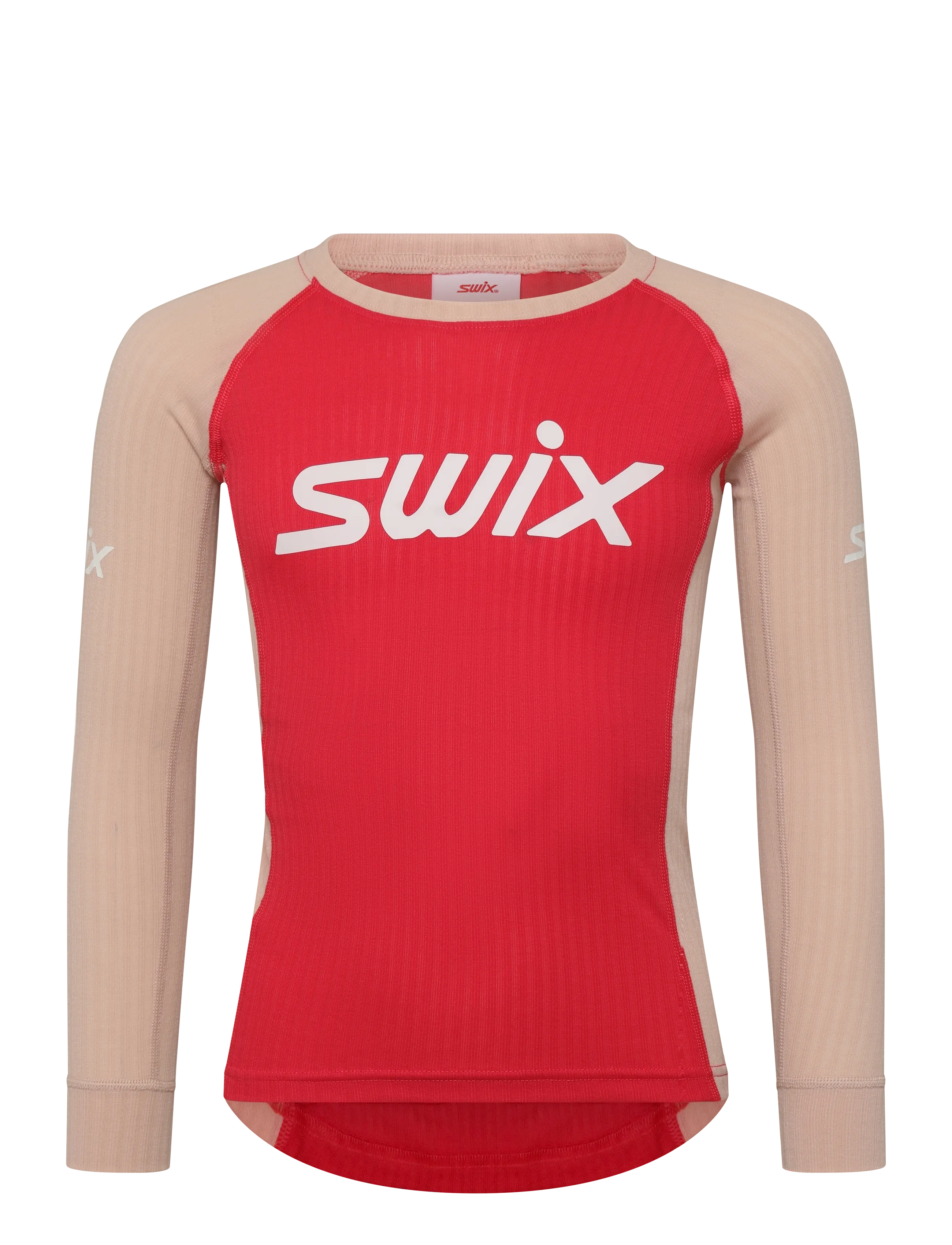Swix Racex Classic Long Sleeve Jr, 128, Base Layers, Rot - Layer Oberteile, Kinder