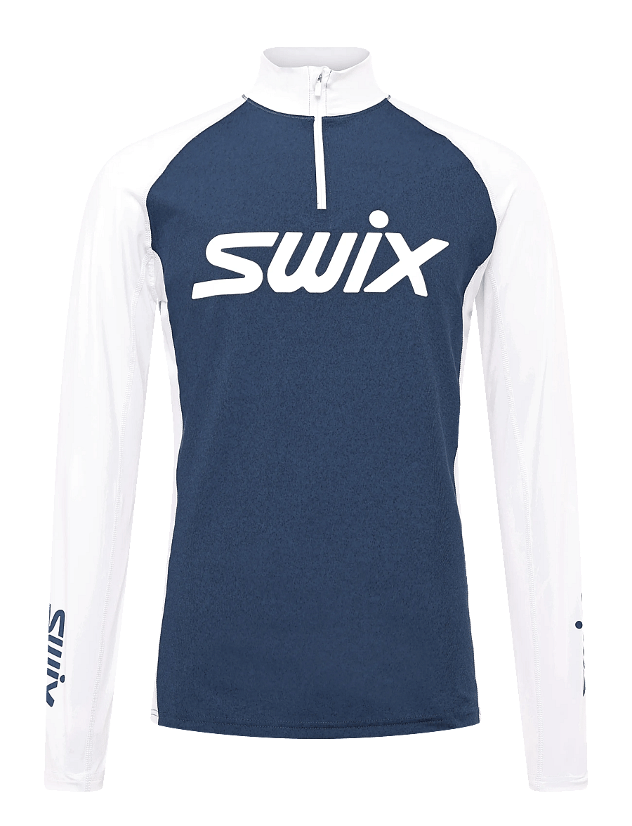 Swix - RaceX Dry Half Zip M - funktionsunterwäsche - oberteile - 72105-estate blue - 0