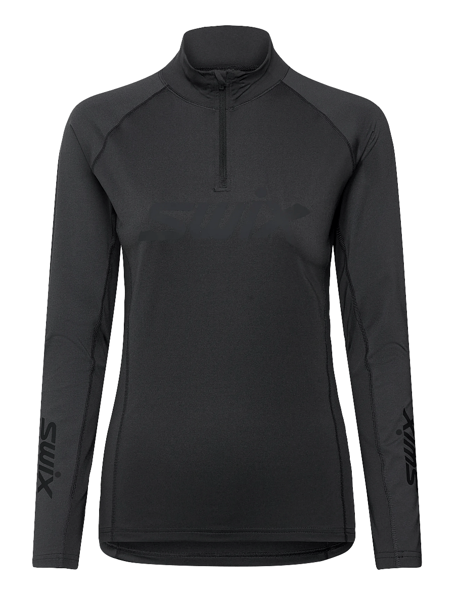 Swix - RaceX Dry Half Zip W - superundertøy & ullundertøy overdeler - 10120-jet black - 0
