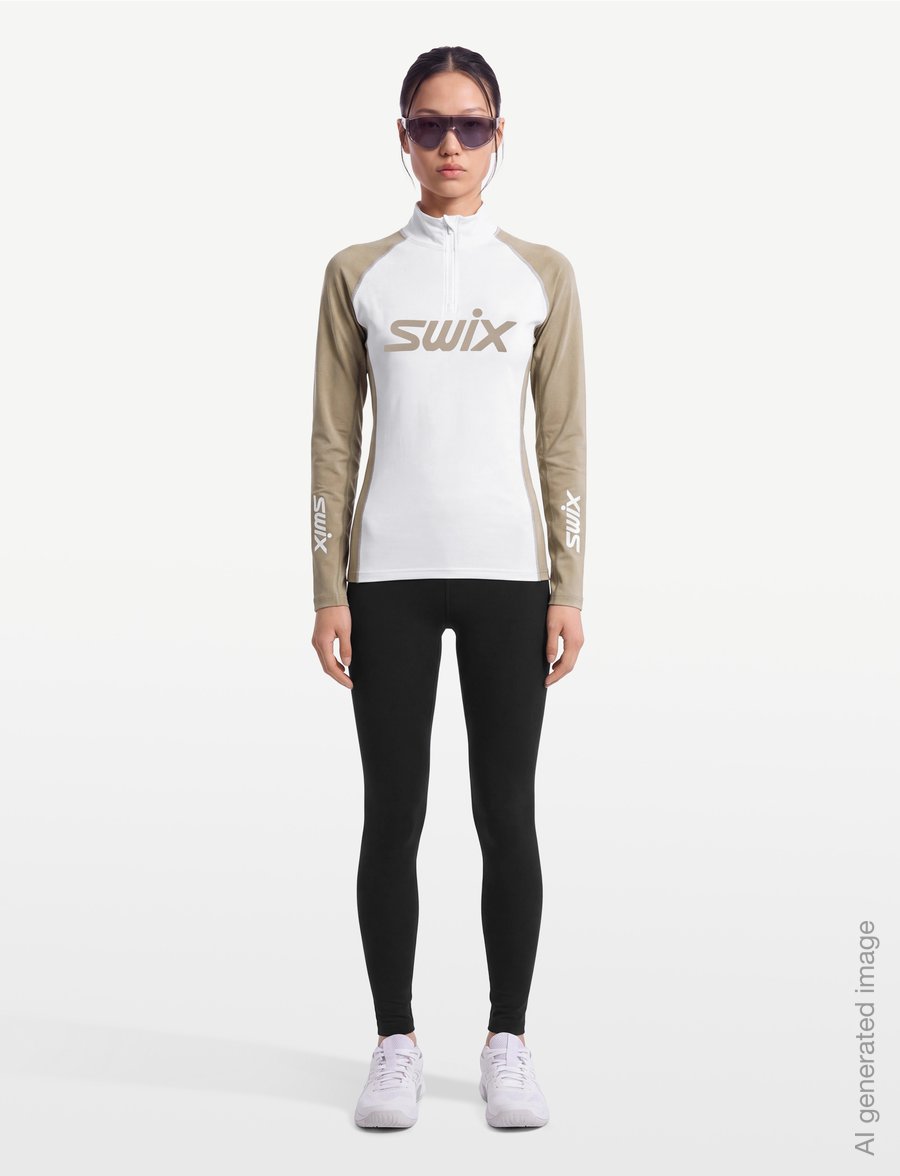 Swix - RaceX Dry Half Zip W - baselayer overdele - 94600-dune - 0