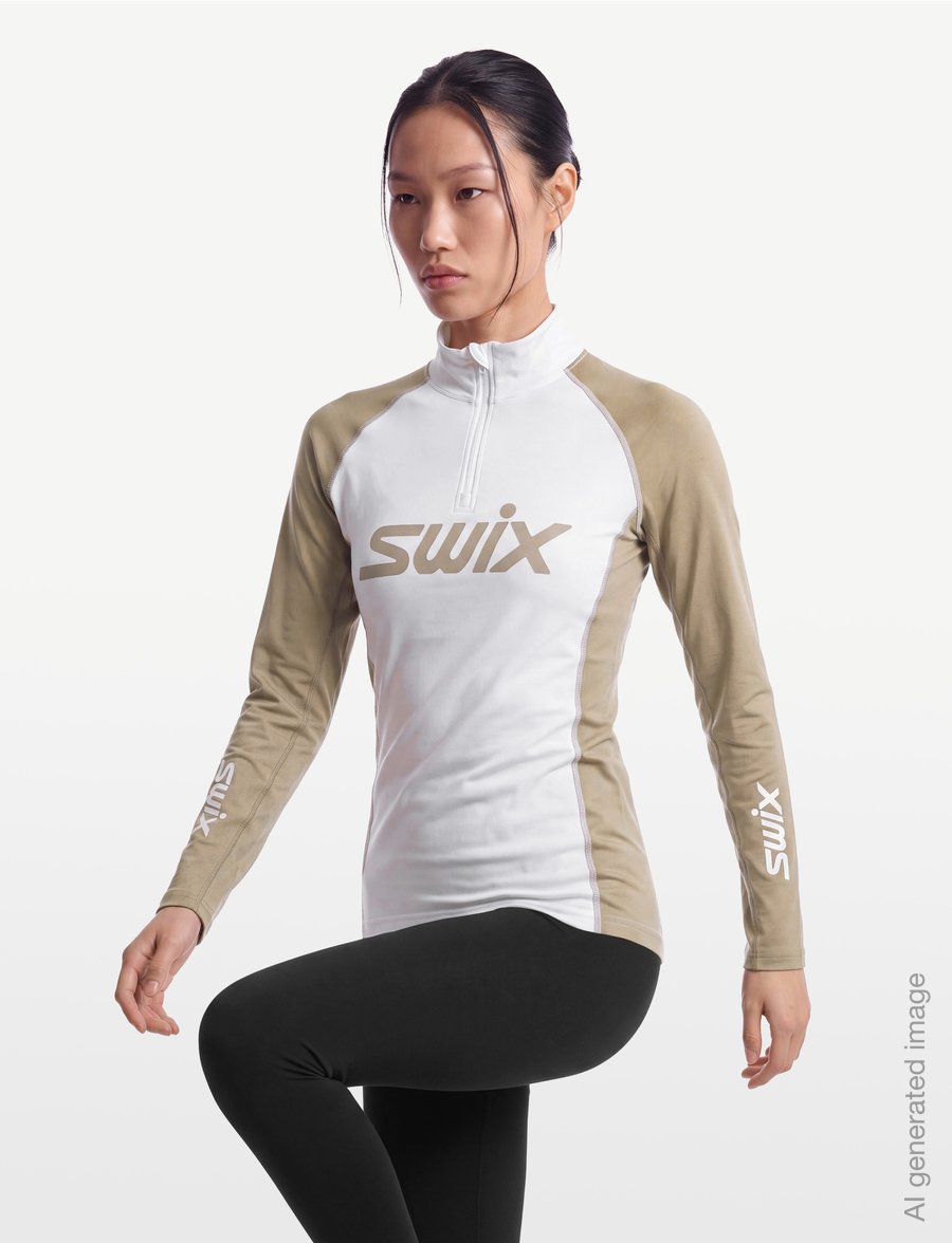 Swix - RaceX Dry Half Zip W - baselayer overdele - 94600-dune - 3